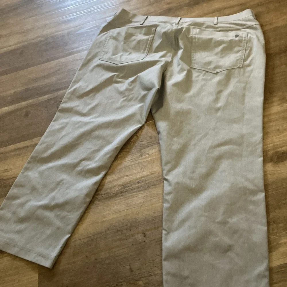 Public Rec Workday Pants Mens 42x28 Grey Straight 5-Pocket Nylon‎ Stretch Chino